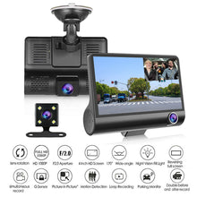 Load image into Gallery viewer, Full HD Front Rear &amp; Interior Three Lens Car Dashboard Camera_4
