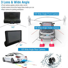 Load image into Gallery viewer, Full HD Front Rear &amp; Interior Three Lens Car Dashboard Camera_8
